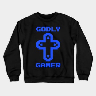 Godly Gamer (v9 - blue) Crewneck Sweatshirt